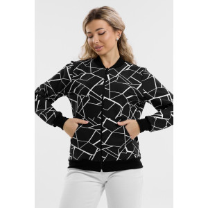 Толстовка женская ТЖ-07 футер набивной (р-ры: 46-56) абстракция