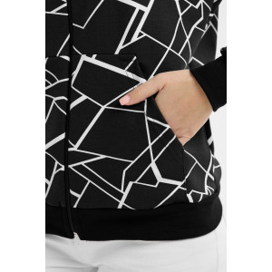 Толстовка женская ТЖ-07 футер набивной (р-ры: 46-56) абстракция