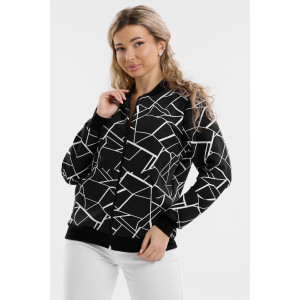 Толстовка женская ТЖ-07 футер набивной (р-ры: 46-56) абстракция