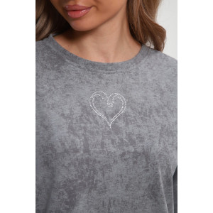Платье женское ТП-02 "Сердце" кулирка (р-ры: 46-64) светло-серый варенка