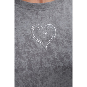 Платье женское ТП-02 "Сердце" кулирка (р-ры: 46-64) светло-серый варенка