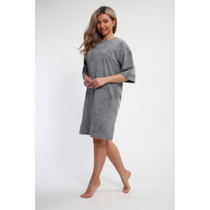 Платье женское ТП-02 "Сердце" кулирка (р-ры: 46-64) светло-серый варенка