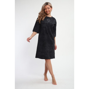 Платье женское ТП-02 "Сердце" кулирка (р-ры: 46-64) темно-серый