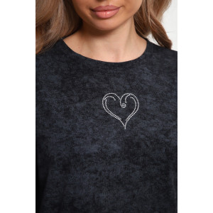 Платье женское ТП-02 "Сердце" кулирка (р-ры: 46-64) темно-серый