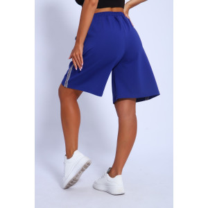 Шорты женские №35335 футер 2-х нитка (р-ры: 44-54) синий