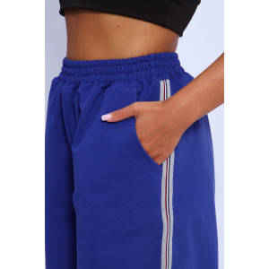 Шорты женские №35335 футер 2-х нитка (р-ры: 44-54) синий