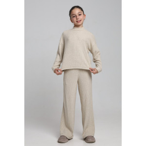 Костюм двойка детский №35334 ангора-лапша (р-ры: 134-164) бежевый