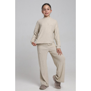 Костюм двойка детский №35334 ангора-лапша (р-ры: 134-164) бежевый