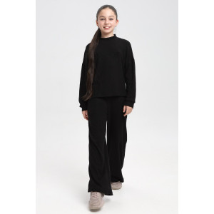 Костюм двойка детский №35334 ангора-лапша (р-ры: 134-164) черный