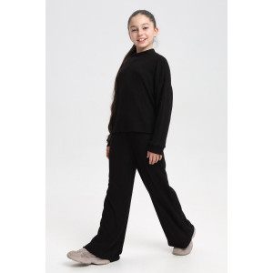 Костюм двойка детский №35334 ангора-лапша (р-ры: 134-164) черный