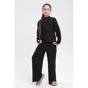 Костюм двойка детский №35334 ангора-лапша (р-ры: 134-164) черный