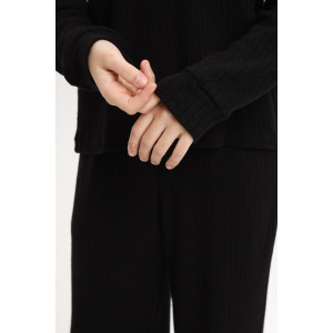 Костюм двойка детский №35334 ангора-лапша (р-ры: 134-164) черный