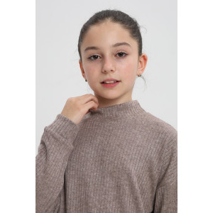 Костюм двойка детский №35334 ангора-лапша (р-ры: 134-164) капучино