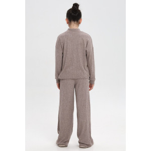 Костюм двойка детский №35334 ангора-лапша (р-ры: 134-164) капучино