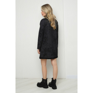 Платье женское №7500 футер 2-х нитка (р-ры: 42-52) винтаж черный