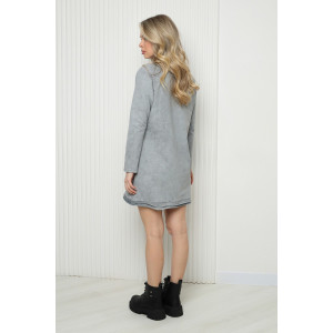 Платье женское №7500 футер 2-х нитка (р-ры: 42-52) винтаж серый