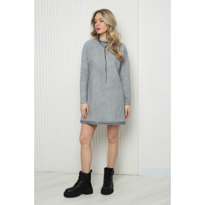 Платье женское №7500 футер 2-х нитка (р-ры: 42-52) винтаж серый