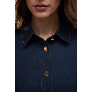 Рубашка женская №058255 джинс (р-ры: 42-50) черный Рубашка женская №058255 джинс (р-ры: 42-50) черный