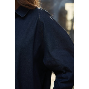 Рубашка женская №058255 джинс (р-ры: 42-50) черный Рубашка женская №058255 джинс (р-ры: 42-50) черный