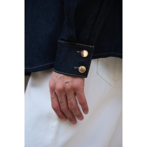 Рубашка женская №058255 джинс (р-ры: 42-50) черный Рубашка женская №058255 джинс (р-ры: 42-50) черный