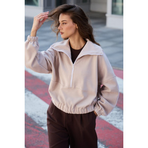 Свитшот женский №057844 Talisense лининг велюр (р-ры: 42-48) бежевый