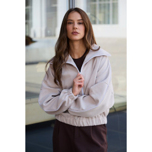 Свитшот женский №057844 Talisense лининг велюр (р-ры: 42-48) бежевый