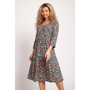 Платье женское №51208 кулирка (р-ры: 48-58) зеленый