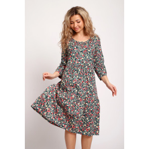 Платье женское №51208 кулирка (р-ры: 48-58) зеленый