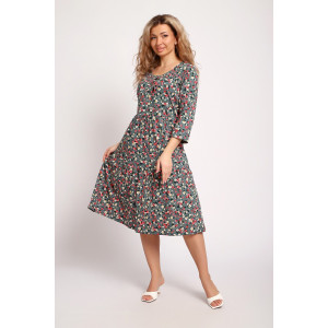 Платье женское №51208 кулирка (р-ры: 48-58) зеленый