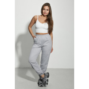 Брюки женские №85023 футер 2-х нитка (р-ры: 40-50) серый