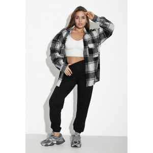 Брюки женские №85023 футер 2-х нитка (р-ры: 40-50) черный