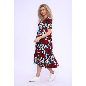 Платье женское №13166 кулирка (р-ры: 46-56) красный