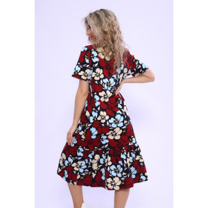 Платье женское №13166 кулирка (р-ры: 46-56) красный