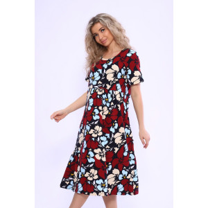 Платье женское №13166 кулирка (р-ры: 46-56) красный