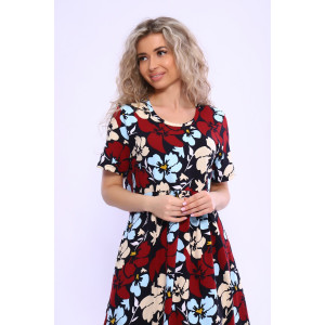 Платье женское №13166 кулирка (р-ры: 46-56) красный