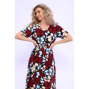 Платье женское №13166 кулирка (р-ры: 46-56) красный