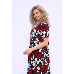 Платье женское №13166 кулирка (р-ры: 46-56) красный