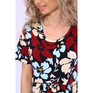 Платье женское №13166 кулирка (р-ры: 46-56) красный