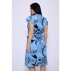 Халат женский №39038 кулирка (р-ры: 46-64) бирюзовый