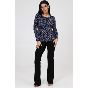 Лонгслив женский №24792 вискоза (р-ры: 46-56) синий