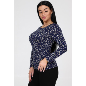 Лонгслив женский №24792 вискоза (р-ры: 46-56) синий