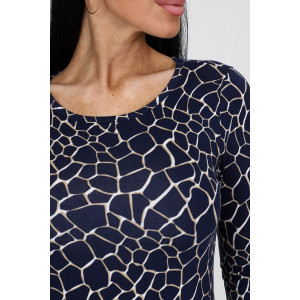 Лонгслив женский №24792 вискоза (р-ры: 46-56) синий