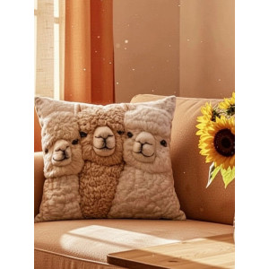 Наволочка-чехол декоративная велюр 3D на молнии "Альпака 3" Наволочка-чехол декоративная велюр 3D на молнии "Альпака 3"