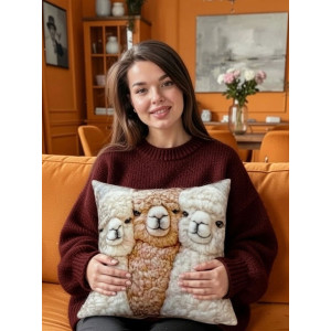 Наволочка-чехол декоративная велюр 3D на молнии "Альпака 3" Наволочка-чехол декоративная велюр 3D на молнии "Альпака 3"