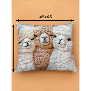 Наволочка-чехол декоративная велюр 3D на молнии "Альпака 3" Наволочка-чехол декоративная велюр 3D на молнии "Альпака 3"