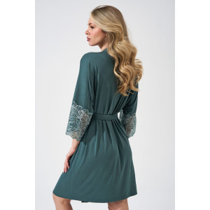 Халат женский 2451-Ви "Флирт" вискоза (р-ры: 46-52) зеленый