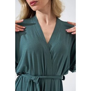 Халат женский 2451-Ви "Флирт" вискоза (р-ры: 46-52) зеленый