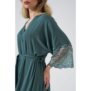 Халат женский 2451-Ви "Флирт" вискоза (р-ры: 46-52) зеленый