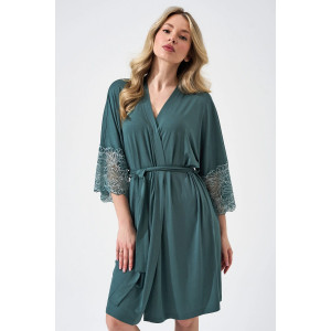 Халат женский 2451-Ви "Флирт" вискоза (р-ры: 46-52) зеленый