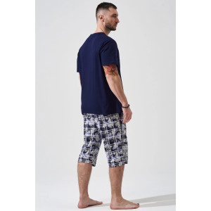 Костюм двойка мужской 2449-К "Рестарт" кулирка (р-ры: 48-58) синий